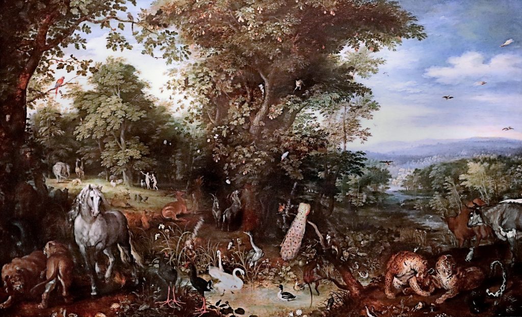 El jardín del Edén. Obra de Brueghel, El Viejo.